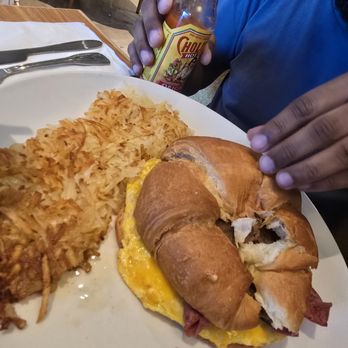 Broken Yolk Cafe - Croissant Breakfast Sandwich - Breakfast & Brunch Near Me - McKinney, Texas