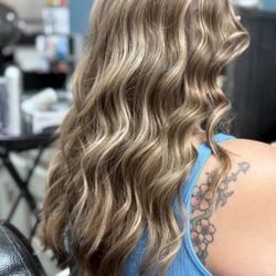 M Beautique Salon - Full Highlight, Gloss Treatment, Haircut and Curls
