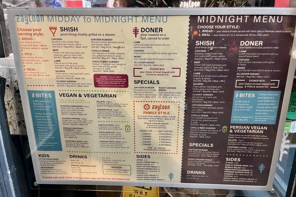 Menu photo 1 Zaytoon Dublin, D