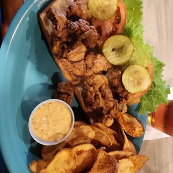 Jack Mackerel's Island Grill - Oyster po boy - Seafood Near Me - Kure Beach, North Carolina Jack Mackerel's Island Grill - Oyster po boy - Seafood Near Me - Kure Beach, North Carolina