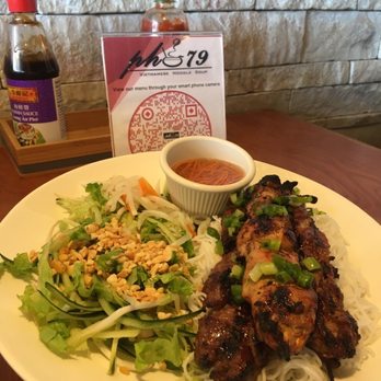 Pho 79 Noodles & Grill - Vermicelli with beef skewers. Beef is excellent. The rest is ok - Vietnamese Near Me - Virginia Beach, Virginia Pho 79 Noodles & Grill - Vermicelli with beef skewers. Beef is excellent. The rest is ok - Vietnamese Near Me - Virginia Beach, Virginia