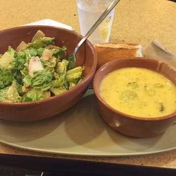 Panera Bread - Chicken Caesar salad and broccoli cheddar soup. - Soup Near Me - Metairie, Louisiana Panera Bread - Chicken Caesar salad and broccoli cheddar soup. - Soup Near Me - Metairie, Louisiana