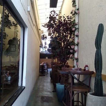 EAT - Patio seating and also the walkway to the restaurant from the side. - Breakfast & Brunch Near Me - North Hollywood, California