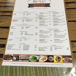 Oishi - Menu main page