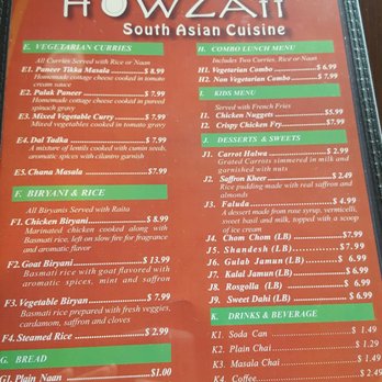 Howzatt - Menu, p.2 - Indian Near Me - Houston, Texas Howzatt - Menu, p.2 - Indian Near Me - Houston, Texas