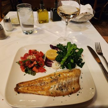 Trattoria Amici - Sea Bass with Broccolini and Tomatoes - Italian Near Me - Glendale, California Trattoria Amici - Sea Bass with Broccolini and Tomatoes - Italian Near Me - Glendale, California