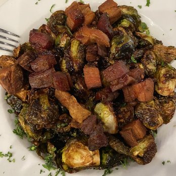 KNB Bistro - Brussels w awesome pork belly! - American Near Me - San Diego, California