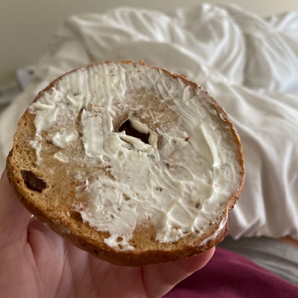 Dunkin' - As you can tell there are chunks of the bagel that haven't been touched by cream cheese - Donuts Near Me - High Point, North Carolina Dunkin' - As you can tell there are chunks of the bagel that haven't been touched by cream cheese - Donuts Near Me - High Point, North Carolina