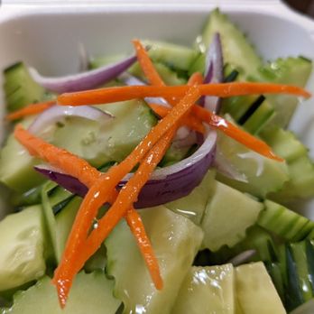 Chao Thai Restaurant - SL1 Cucumber Salad. A "small" portion, which is actually quite large. - Thai Near Me - Las Vegas, Nevada