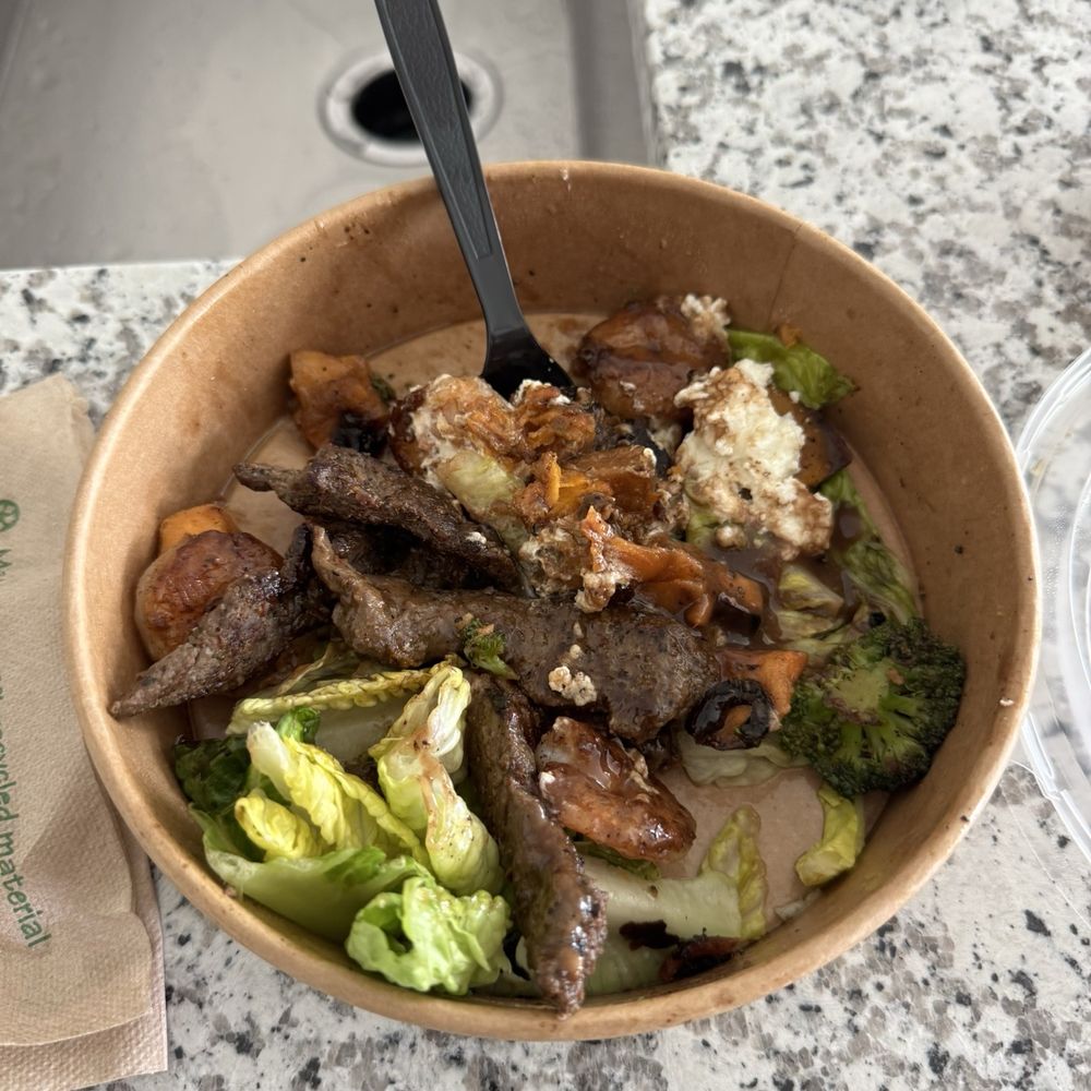 SoFresh - Design Your Salad, Sirloin Steak, Roasted Sweet Potatoes, Roasted Broccoli - New American Near Me - Tampa, Florida SoFresh - Design Your Salad, Sirloin Steak, Roasted Sweet Potatoes, Roasted Broccoli - New American Near Me - Tampa, Florida