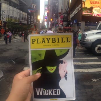 Wicked - Play bill outside the theater - Performing Arts Near Me - New York, New York