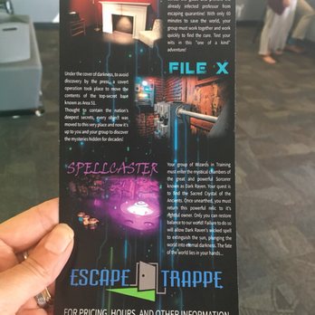 Amazing Escape Room - Brochure flip side - Escape Games Near Me - Trappe, Pennsylvania Amazing Escape Room - Brochure flip side - Escape Games Near Me - Trappe, Pennsylvania