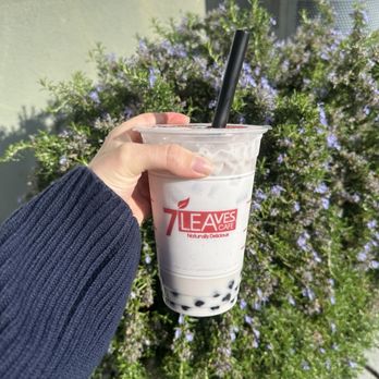 7 Leaves Cafe - Taro Milk Tea - Bubble Tea Near Me - Campbell, California