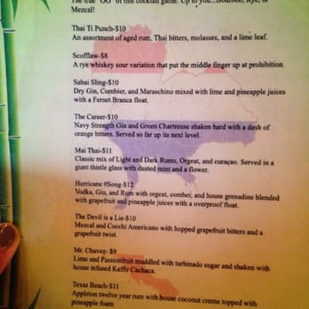 Sabai - Drink menu - Bars Near Me - Richmond, Virginia Sabai - Drink menu - Bars Near Me - Richmond, Virginia