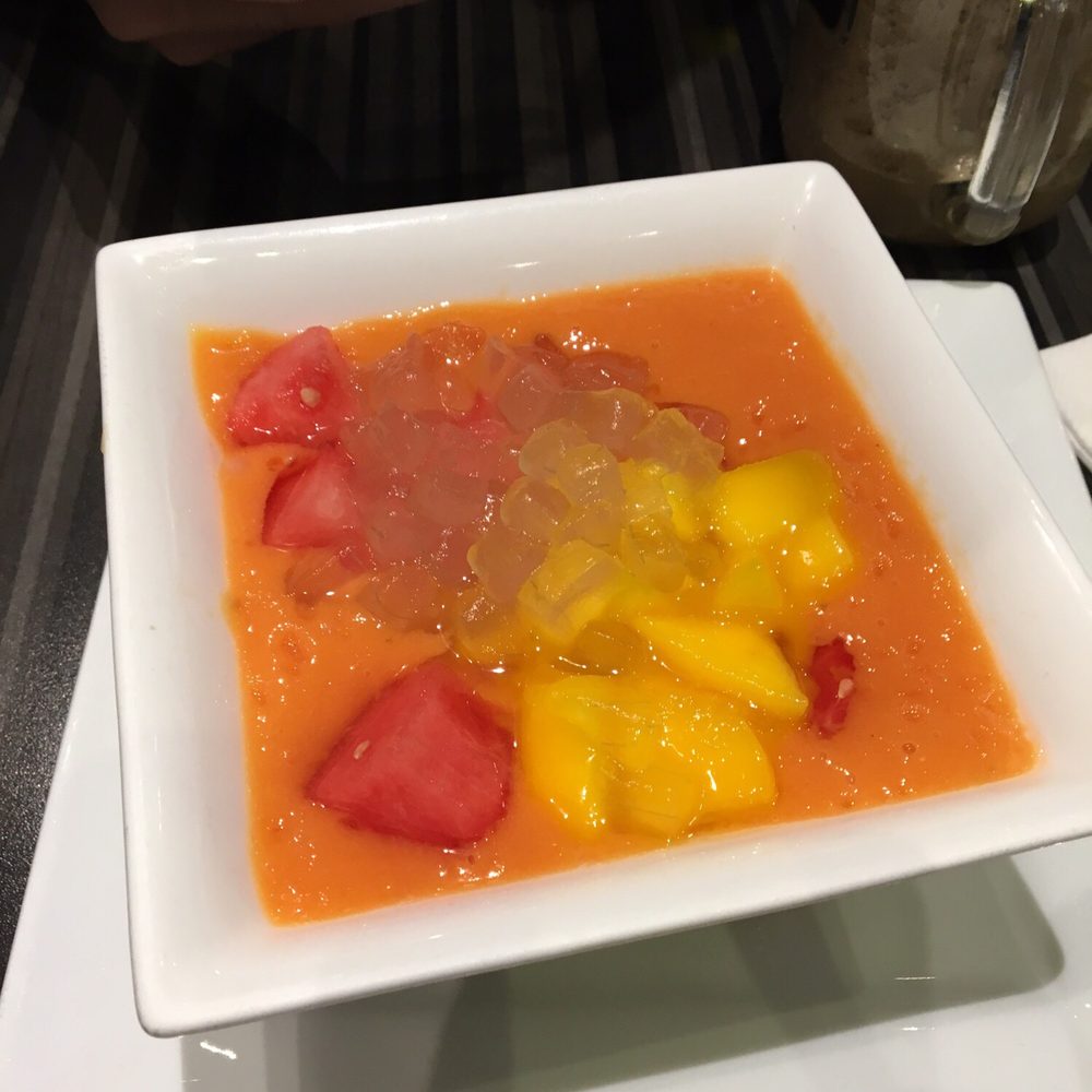 Sugar Marmalade - E3 (I think) sago with watermelon, mango and jelly in a watermelon and mango sauce - Desserts Near Me - Toronto, Ontario Sugar Marmalade - E3 (I think) sago with watermelon, mango and jelly in a watermelon and mango sauce - Desserts Near Me - Toronto, Ontario