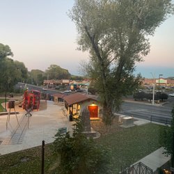 Jamba - From a elevated position, Jamba on the corner next to Cinnabon.