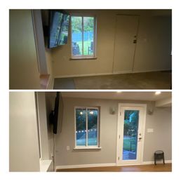 main room with new back door main room with new back door