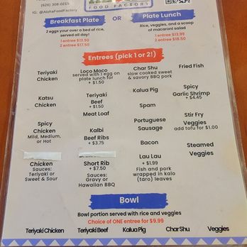 Aloha Food Factory - Hawaiian Near Me - Alhambra, California