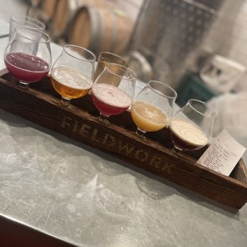 Fieldwork - Beer flight - Salad Near Me - Corte Madera, California Fieldwork - Beer flight - Salad Near Me - Corte Madera, California