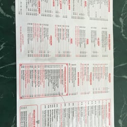 The Great Wall - Menu