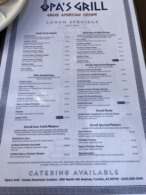 Menu photo 2 Opas Grill Tucson, AZ