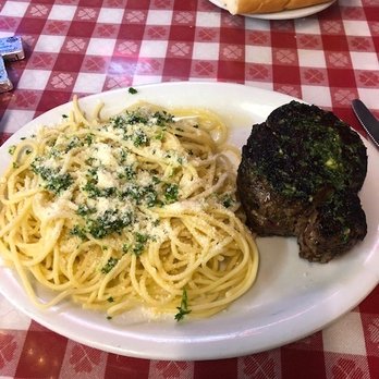 Luigi's - " mouth watering Filet" with white pasta with garlic butter sauce! - Italian Near Me - Bakersfield, California