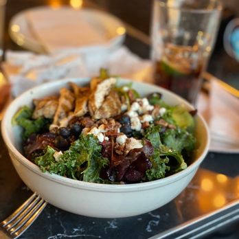 Beertown - Burlington - Blueberry and kale salad with chicken - Beer Bar Near Me - Burlington, Ontario Beertown - Burlington - Blueberry and kale salad with chicken - Beer Bar Near Me - Burlington, Ontario