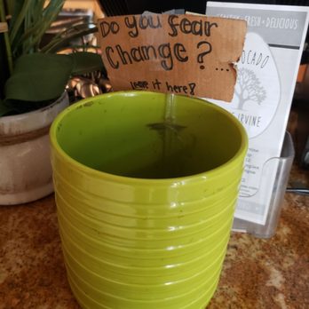 Avocado Cafe Irvine - Adorable tip jar. Promote positive change people 3 - Breakfast & Brunch Near Me - Irvine, California Avocado Cafe Irvine - Adorable tip jar. Promote positive change people 3 - Breakfast & Brunch Near Me - Irvine, California