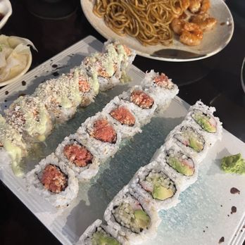 Sakura Hibachi & Sushi - Sushi roll with shrimp and noodles - Japanese Near Me - Moyock, North Carolina Sakura Hibachi & Sushi - Sushi roll with shrimp and noodles - Japanese Near Me - Moyock, North Carolina