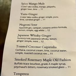 September 30, 2024 -
Cocktail List. September 30, 2024 -
Cocktail List.