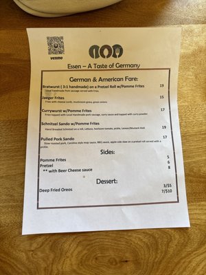 Menu photo 2 Essen A Taste Of Germany Modesto, CA