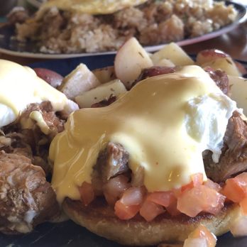 Countryside Cafe - Adobo Eggs Benedict - Breakfast & Brunch Near Me - Waianae, Hawaii Countryside Cafe - Adobo Eggs Benedict - Breakfast & Brunch Near Me - Waianae, Hawaii