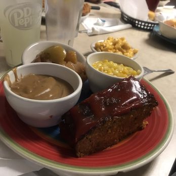 Countryside Cafe - Meat loaf , spiced apples, creamed corn , brown gravy on the side , baked Mac in the back - Southern Near Me - Ooltewah, Tennessee Countryside Cafe - Meat loaf , spiced apples, creamed corn , brown gravy on the side , baked Mac in the back - Southern Near Me - Ooltewah, Tennessee