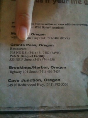 Menu photo 3 Wild River Brewing & Pizza Cave Junction, OR
