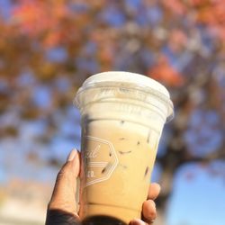 Foxtail Coffee - Trails Village Center - Iced vanilla latte with vanilla cold foam
