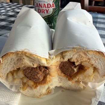 Merguez & Frites - A whole merguez sandwich. - African Near Me - Astoria, New York Merguez & Frites - A whole merguez sandwich. - African Near Me - Astoria, New York