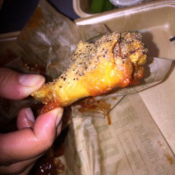 Wingstop - And it's not even all around he jus threw it right on top and thought he was slick!! - Chicken Wings Near Me - El Cajon, California Wingstop - And it's not even all around he jus threw it right on top and thought he was slick!! - Chicken Wings Near Me - El Cajon, California