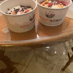Left "small" bowl; right "medium" bowl Left "small" bowl; right "medium" bowl