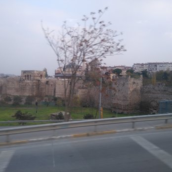 Haliç Köprüsü - Old Byzantine wall next to the bridge.  This is the wall the Ottoman Empire army besieged and knocked a hole through. - Landmarks & Historical Buildings Near Me - Istanbul, 34