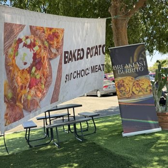 Torres Catering - 10 dollar loaded baked potato with choice of meat - Food Trucks Near Me - Bakersfield, California