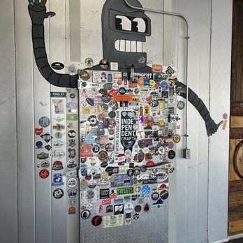 Flywheel Brewing - a man made out of stickers - Brewpubs Near Me - Elizabethtown, Kentucky