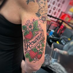 Turning memories into ink!  This beautiful piece was brought to life by Canada, blending bold color and delicate details. #LV Tattoo