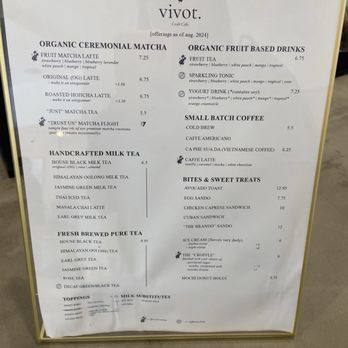 Vivot Craft Cafe - Menu - Bubble Tea Near Me - Fullerton, California Vivot Craft Cafe - Menu - Bubble Tea Near Me - Fullerton, California