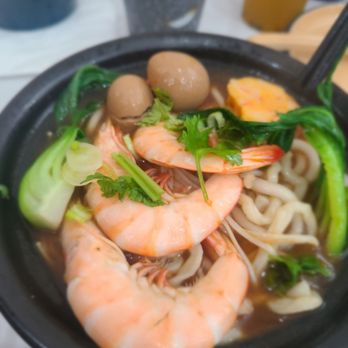 Super Potato - Seafood noodles! Get you fingers into peel the shrimps! - Chinese Near Me - Milpitas, California Super Potato - Seafood noodles! Get you fingers into peel the shrimps! - Chinese Near Me - Milpitas, California