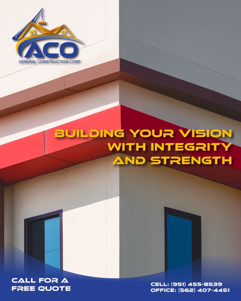 ACO GENERAL CONSTRUCTION - Updated August 2025 - Request Consultation ...
