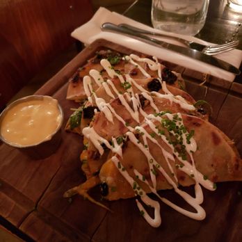 The Bedford - Chicken tinga quesadilla corn nachos (a special small plate) - New American Near Me - Brooklyn, New York The Bedford - Chicken tinga quesadilla corn nachos (a special small plate) - New American Near Me - Brooklyn, New York