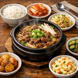 Bulgogi hot pot lunch combo