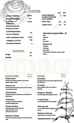 Menu photo 5 Bean To Cup Coffee Lounge Naples, FL Menu photo 5 Bean To Cup Coffee Lounge Naples, FL