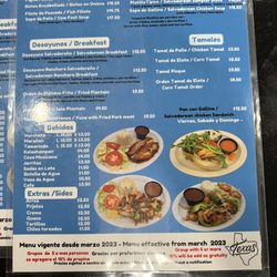 Pupusas Dona Lola - Menu july 2023