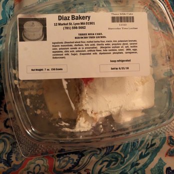 Diaz Bakery - a piece of cake in a plastic container - Bakeries Near Me - Lynn, Massachusetts